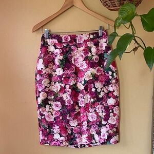 Kate Spade New York Floral Roses Pink Women's Skirt sz 2